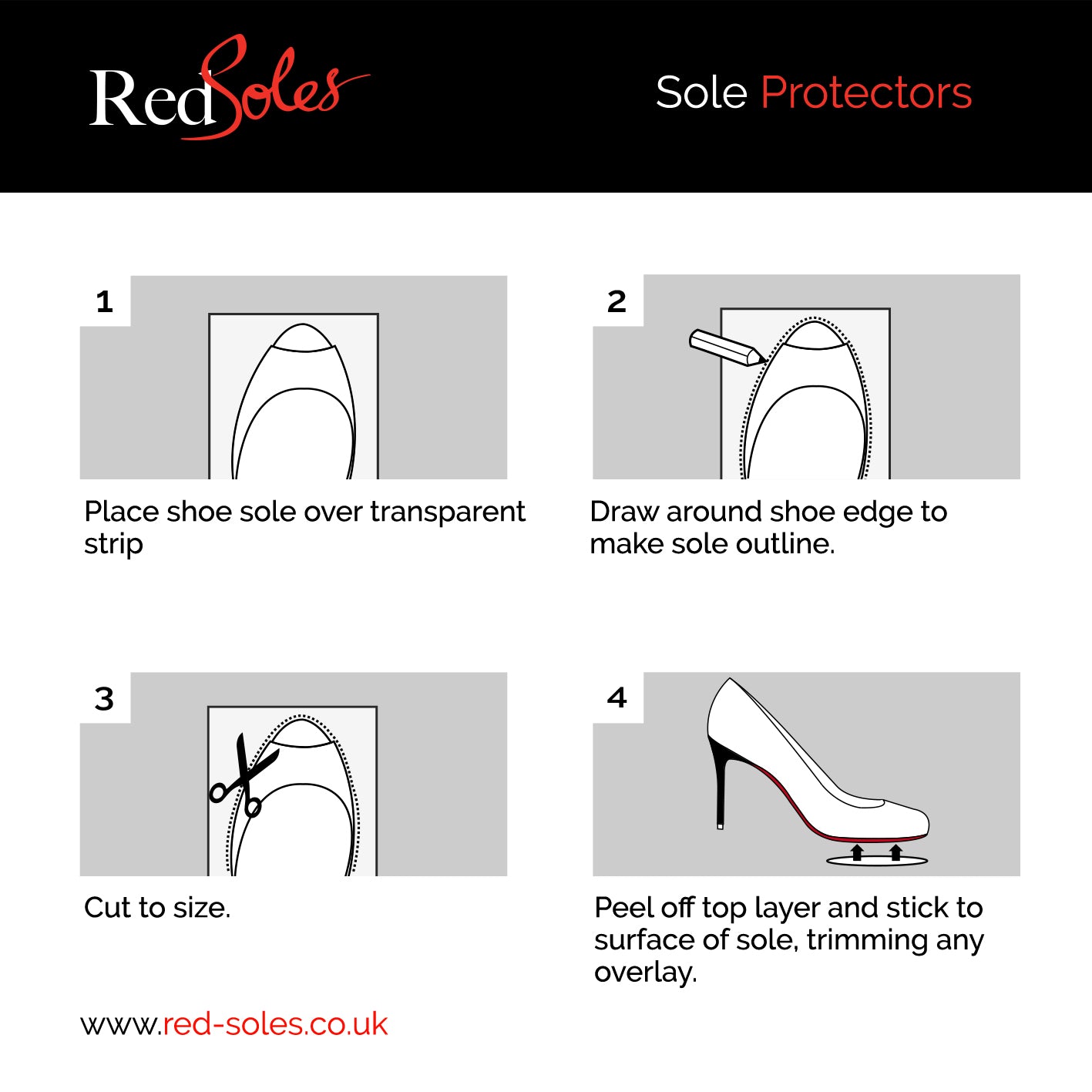 Clear Sole Protector for Heels - Protect Your Christian Louboutin - 3M Sticker